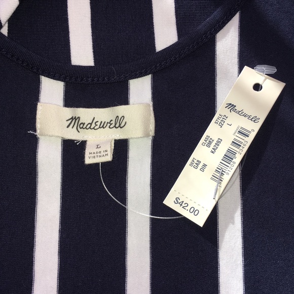 *SOLD* NWT Madewell Billie Stripe Bodysuit Large - Picture 8 of 8
